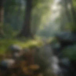 A serene landscape symbolizing tranquility amidst chaos