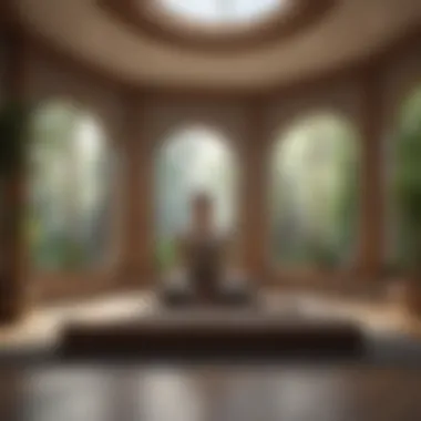 Meditation Space for Relaxation A serene meditation space with calming elements.