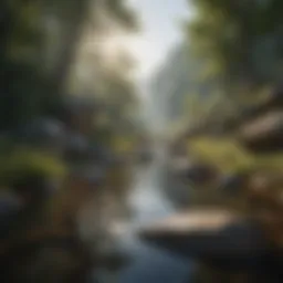 A serene landscape promoting mindfulness