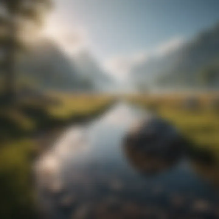 A serene landscape depicting a peaceful escape for mental clarity.