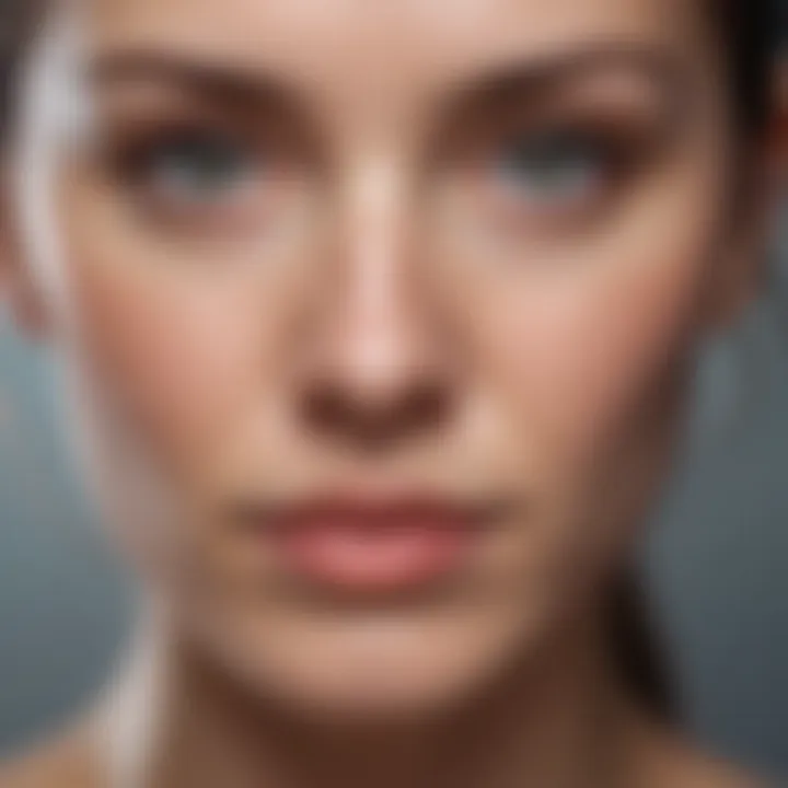 Close-up of a calm face, embodying tranquility and balance