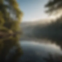Peaceful nature scene with a tranquil lake