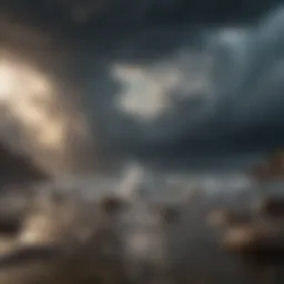 Illustration of emotional turmoil represented by a stormy sky