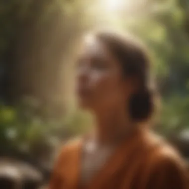 Promoting Inner Peace A tranquil scene showcasing meditation practices that promote inner peace and clarity.