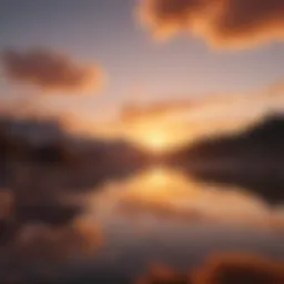 A serene landscape depicting a sunset, symbolizing life's fleeting moments