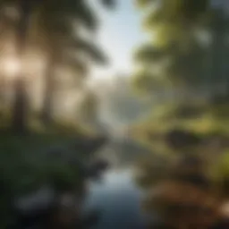Calm landscape with soothing colors