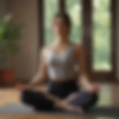 Person practicing yoga in a serene setting