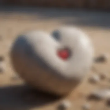 A heart-shaped stone representing love for oneself