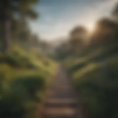 The Path to Self-Discovery A serene landscape symbolizing tranquility and self-discovery
