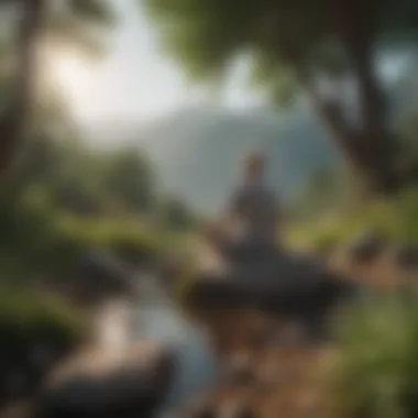 Cultivating Inner Peace A serene landscape representing inner peace and mindfulness