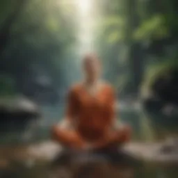 Visual representation of calming techniques for anxiety relief