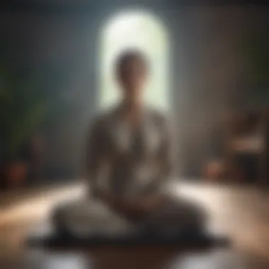 Finding Inner Peace Through Meditation A calm individual practicing meditation in a quiet space.