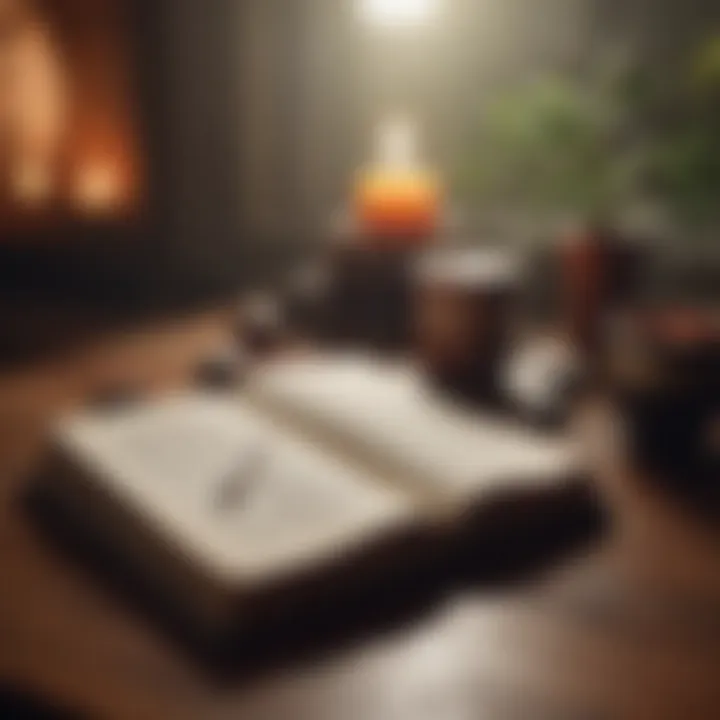 A journal with motivational quotes and reflections