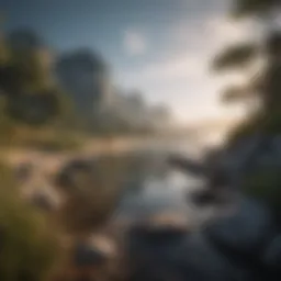 A serene landscape representing calm and tranquility