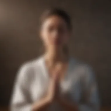 Embracing Mindfulness A person meditating, embodying mindfulness and self-awareness.