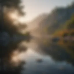 Reflection of a serene landscape symbolizing inner peace and self-acceptance