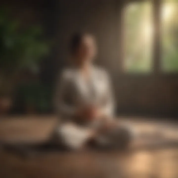 A serene meditation scene illustrating mindfulness