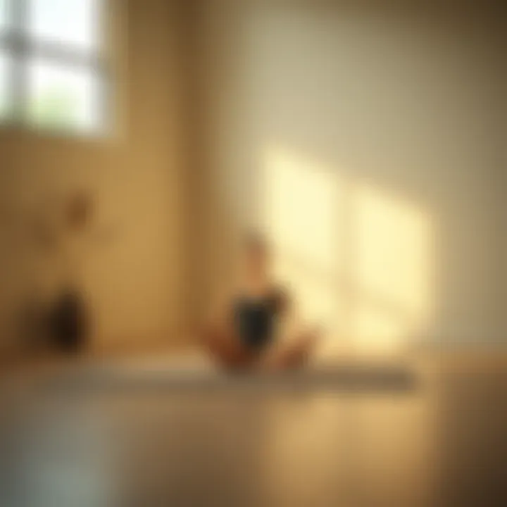 A tranquil meditation space with soft lighting