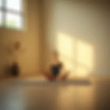 Meditation for Emotional Awareness A tranquil meditation space with soft lighting