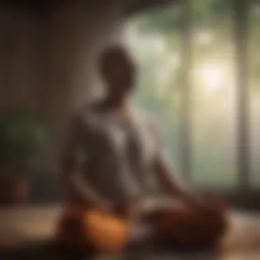 A person practicing mindfulness through meditation