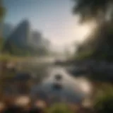 A serene landscape illustrating tranquility