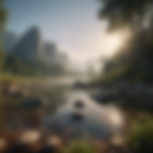 A serene landscape illustrating tranquility