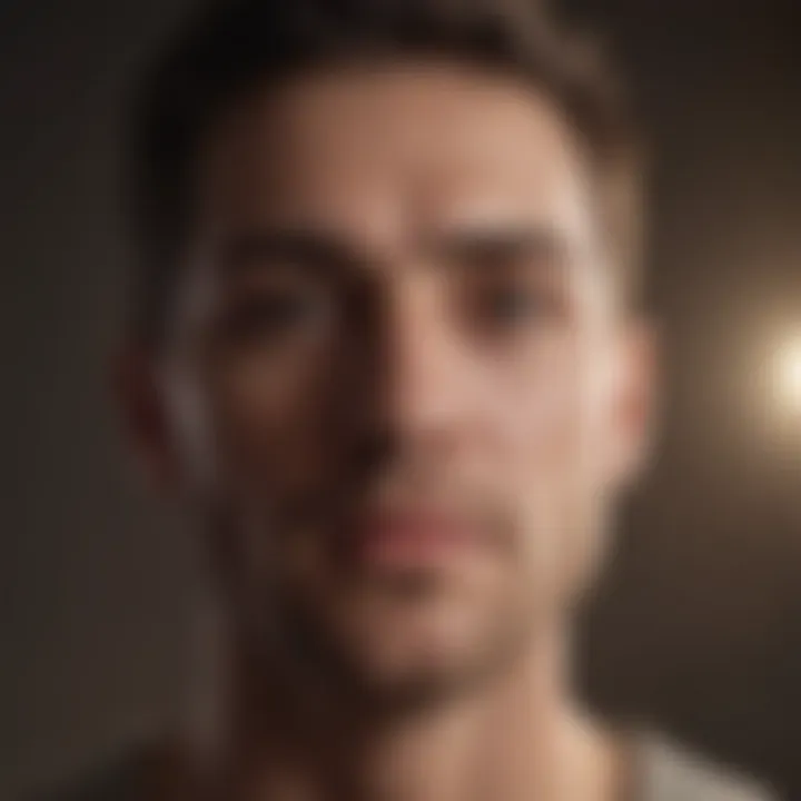 A close-up of a person practicing mindfulness techniques
