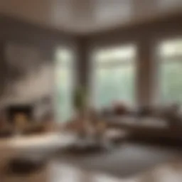 Tranquil living room with soft lighting