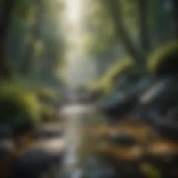 Calm landscape for emotional tranquility