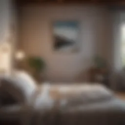 A serene bedroom environment promoting restful sleep.