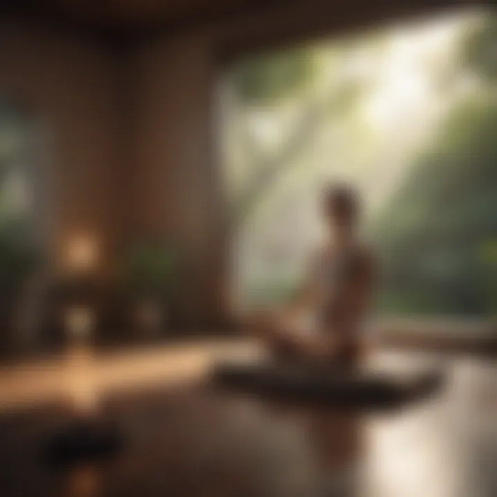 Calm space for meditation and mindfulness practice