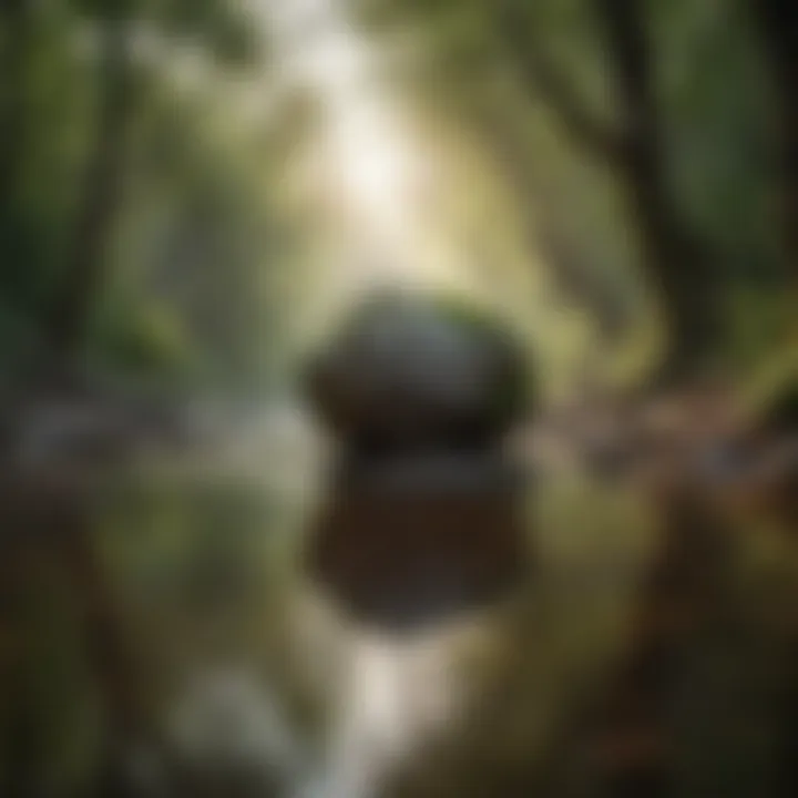 Serene landscape promoting relaxation and mindfulness