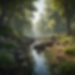 A serene landscape illustrating tranquility and mindfulness