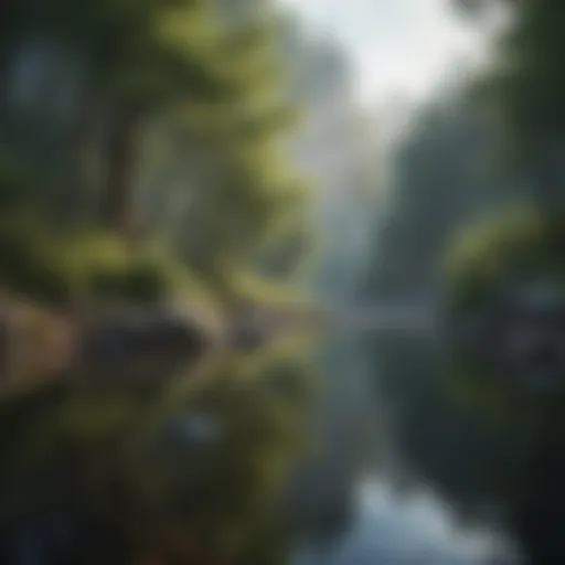 A serene landscape promoting tranquility and relaxation