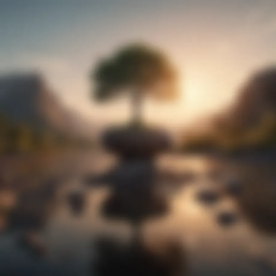 A serene landscape symbolizing personal growth