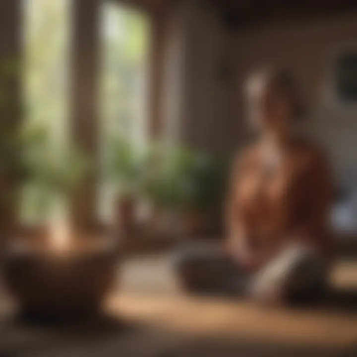 An individual practicing mindfulness or meditation, enhancing mental clarity.