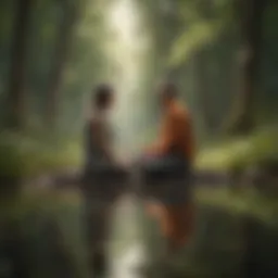 A serene landscape promoting mindfulness