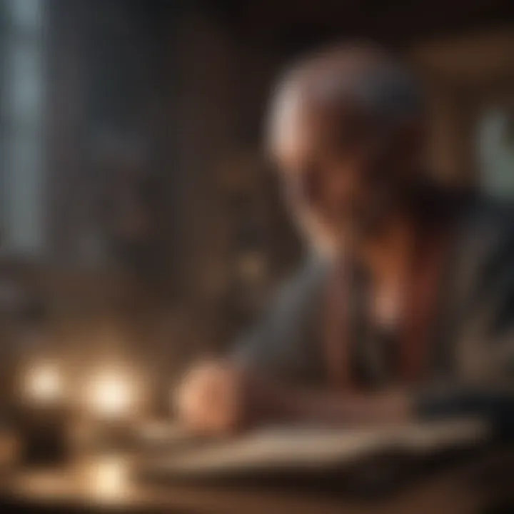 A focused individual engaged in deep work, highlighting concentration