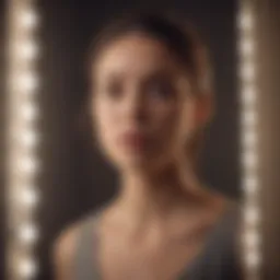 A person looking in the mirror with a confident expression