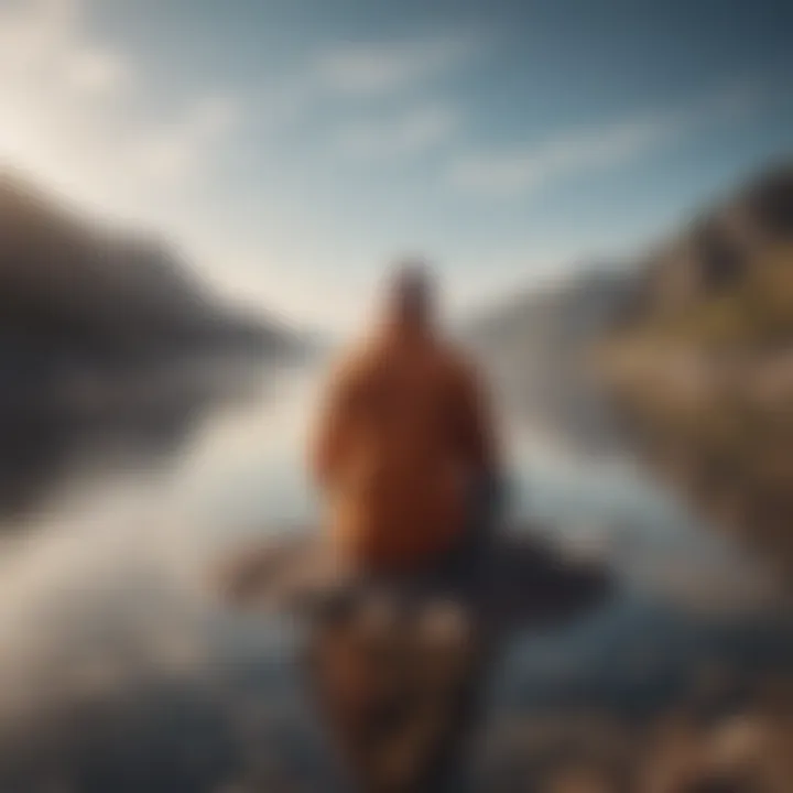 A person reflecting in solitude, embodying self-discovery