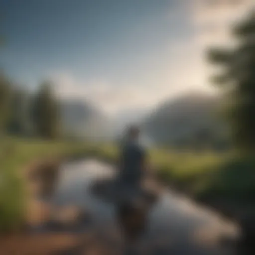 A serene landscape representing calmness and mindfulness