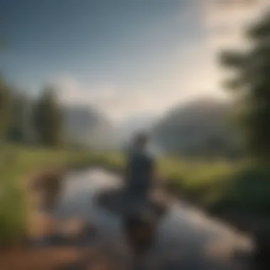 Embracing Mindfulness Through Self-Talk A serene landscape representing calmness and mindfulness