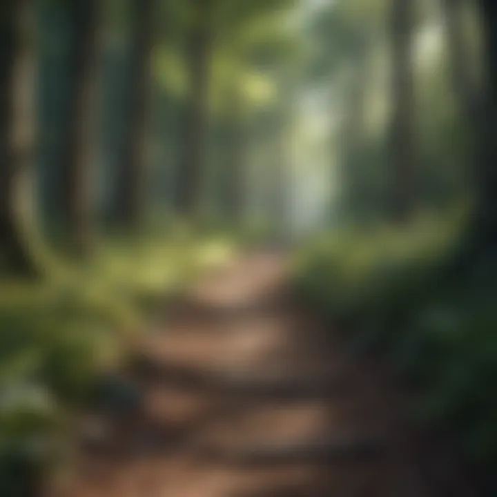 A path through the woods, indicating a journey towards personal development