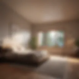 Peaceful bedroom environment promoting relaxation