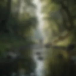 A serene landscape promoting mindfulness