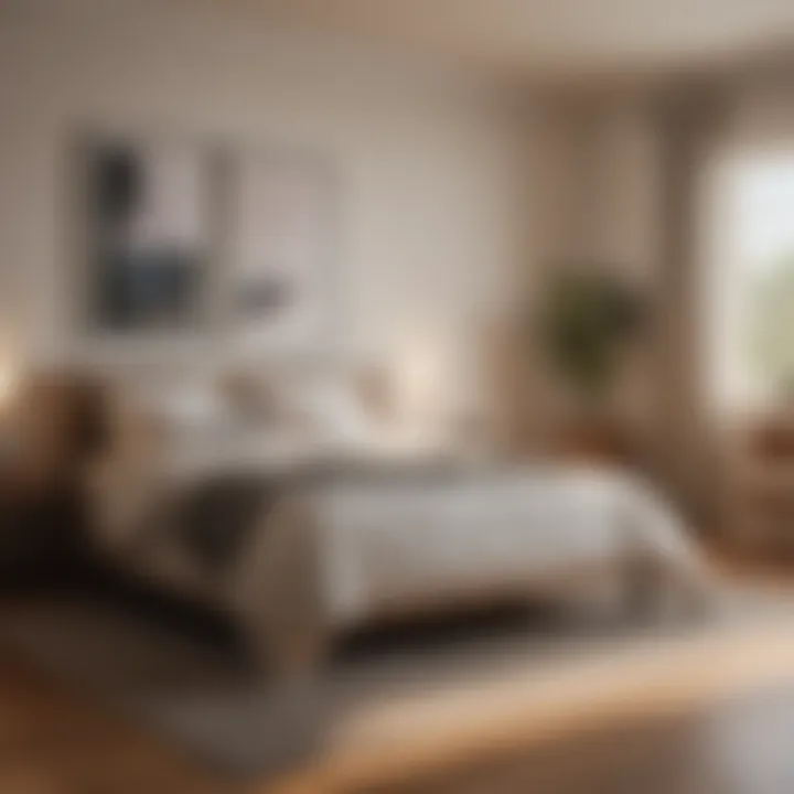 A serene bedroom environment promoting relaxation