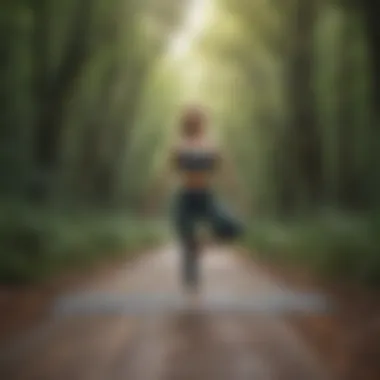 Dynamic yoga pose embodying physical activity