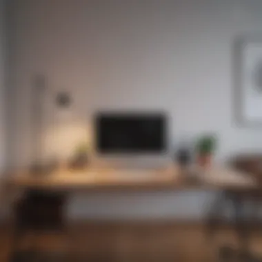 Minimalist Workspace for Enhanced Focus A minimalist workspace promoting focus and productivity