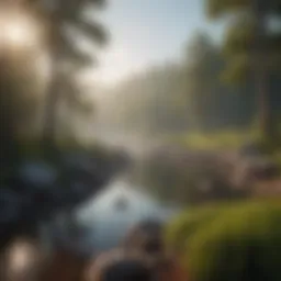 A serene landscape promoting tranquility