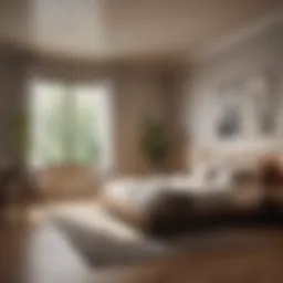 A serene bedroom environment promoting relaxation